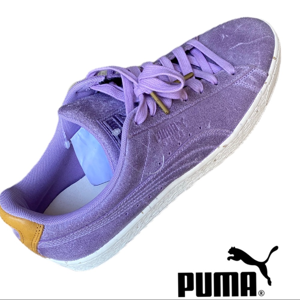 New PUMA Lavender Suede Sneakers